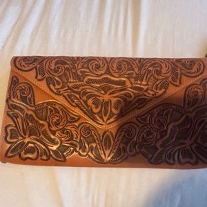 Envelope tooled Clutch. 12” long